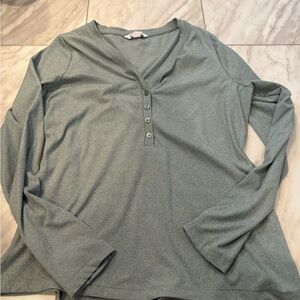Athleta Uptempo Ribbed Henley Top